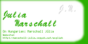 julia marschall business card